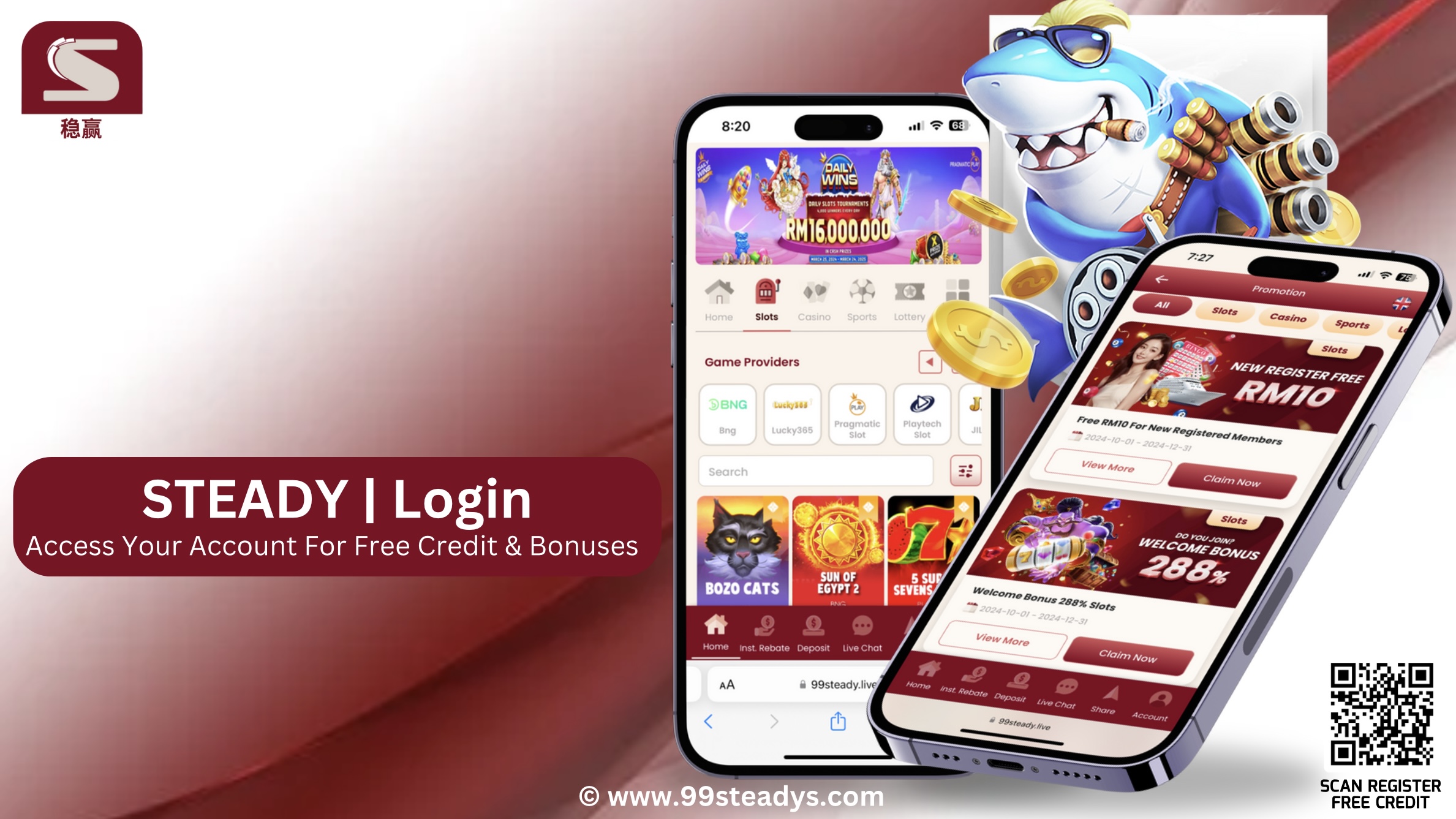 99STEADY | 99STEADY Login | STEADY Casino Banner | 99STEADY Official Banner