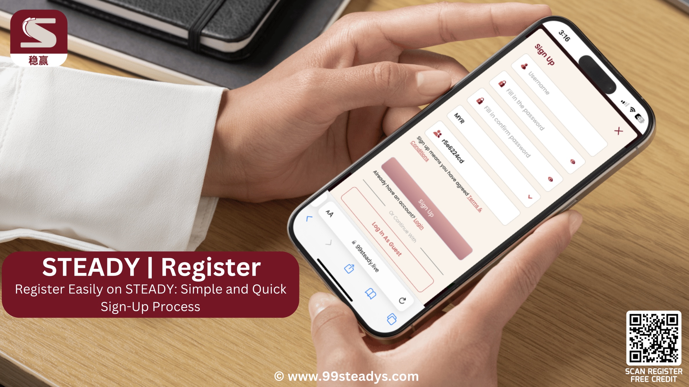 STEADY Casino | 99STEADY | 99STEADY Register Banner | STEADY Official Banner