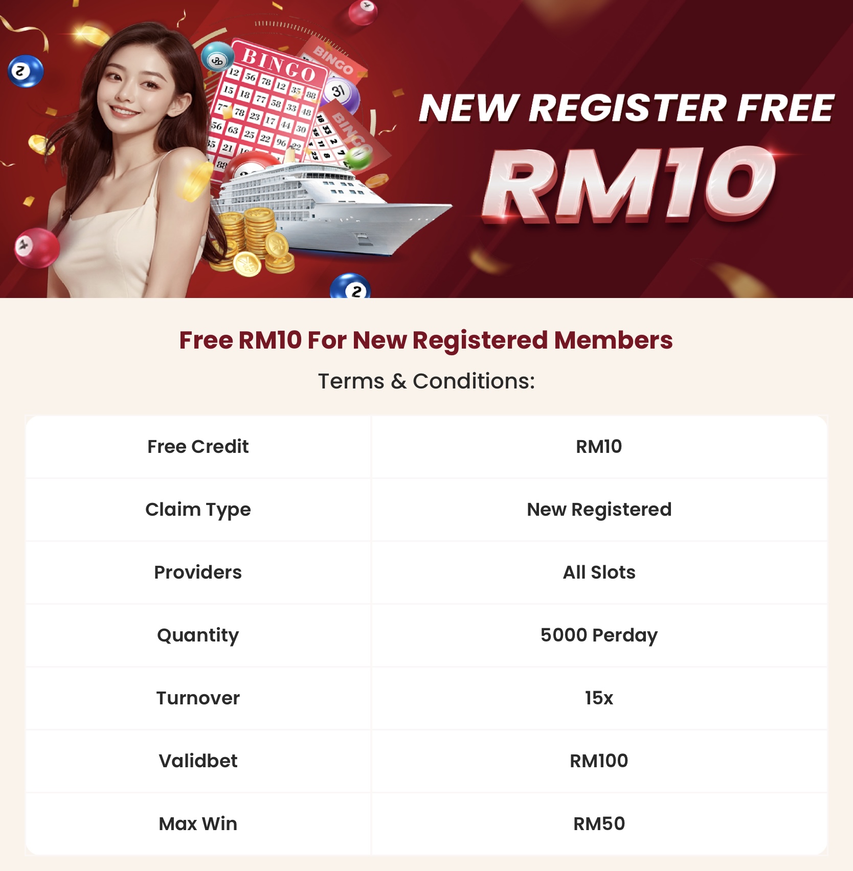 PROMOTION / Free RM10 For New Registered Members